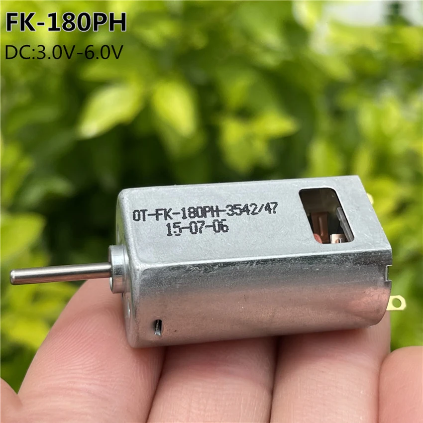 FK-180PH-3542/47 DC 3V-6V 22200RPM High Speed Carbon Brush Strong Magnetic Large Torque 180 Motor Toy Model With Cooling Holes
FK-180PH-3542/47 DC 3V-6V 22200RPM High Speed Carbon Brush Strong Magnetic Large Torque 180 Motor Toy Model With Cooling Holes