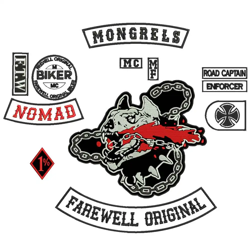 Оригинальные байкерские нашивки F140 с большой подкладкой и вышивкой для собак
Оригинальные байкерские нашивки F140 с большой подкладкой и вышивкой для собак