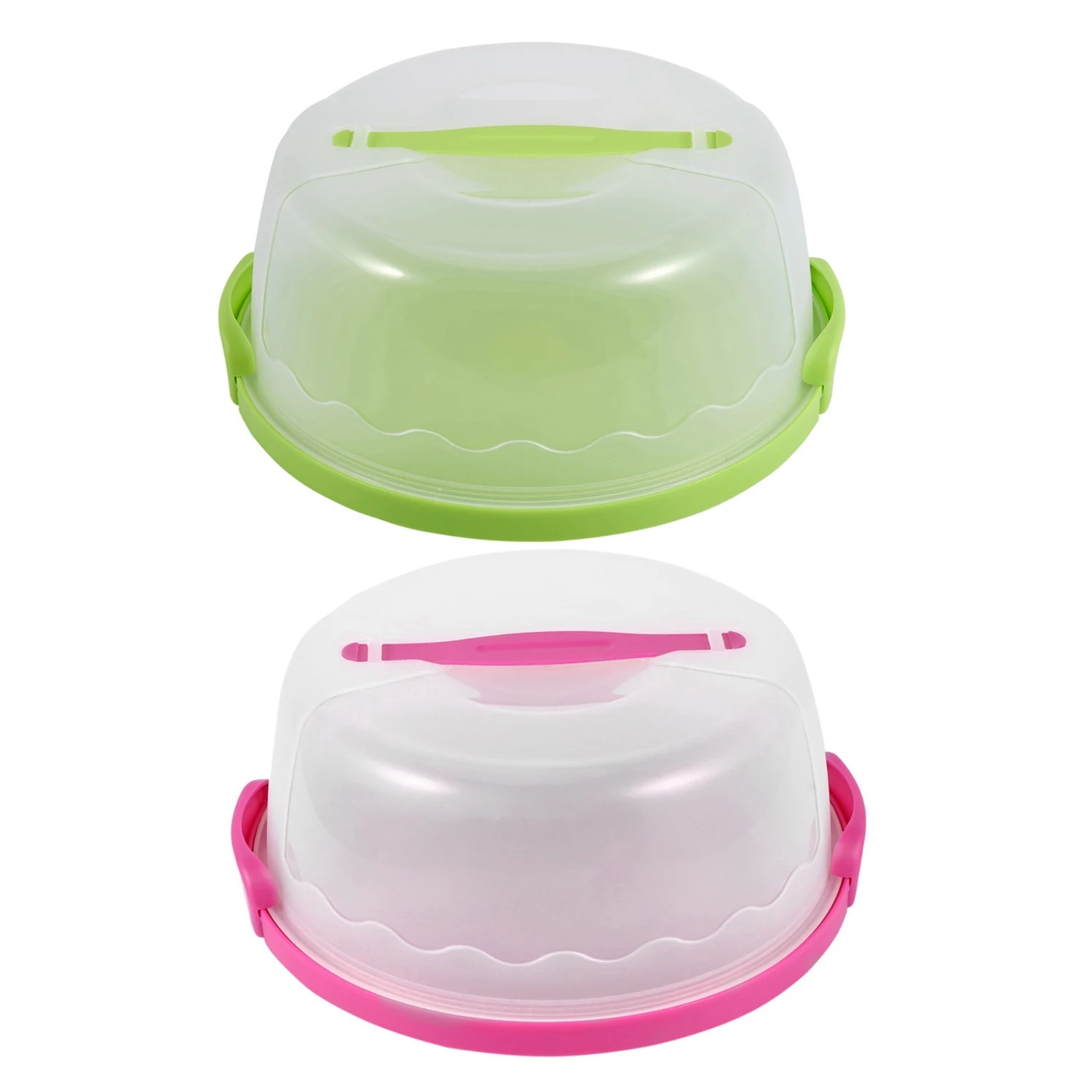 2x Round Cake Carrier Handheld Plastic Pastry Storage Holder Dessert Container Cover Case Green & Purple
2x Round Cake Carrier Handheld Plastic Pastry Storage Holder Dessert Container Cover Case Green & Purple