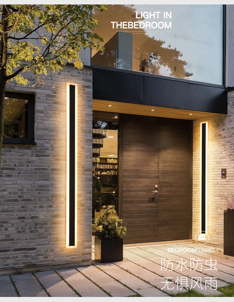 Modern Waterproof outdoor Long Strip LED wall lamp IP65 Wall Light Garden porch touch switch Light 110V 220V Sconce Luminaire
Modern Waterproof outdoor Long Strip LED wall lamp IP65 Wall Light Garden porch touch switch Light 110V 220V Sconce Luminaire
