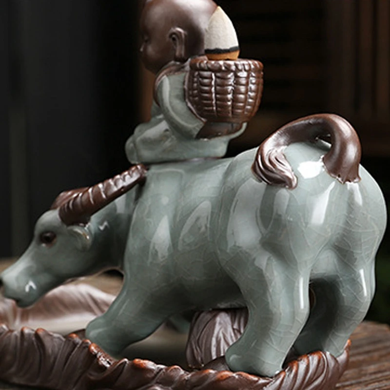 Cattle Year Inverted Incense Burner Backflow Incense Holder Ceramic Incense Burner for Home Office Decor
Cattle Year Inverted Incense Burner Backflow Incense Holder Ceramic Incense Burner for Home Office Decor