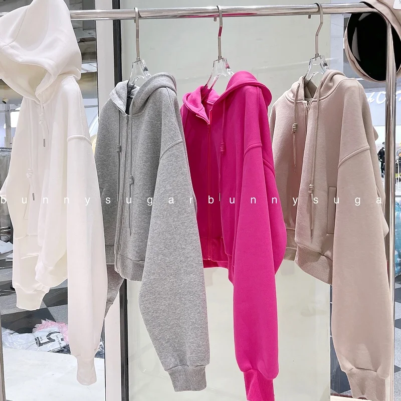 Sweater Women's Autumn Thin 2021 New Korean Style Ins Trendy Solid Color Loose-Fitting Versatile Zipper Hooded Short Coat
Sweater Women's Autumn Thin 2021 New Korean Style Ins Trendy Solid Color Loose-Fitting Versatile Zipper Hooded Short Coat