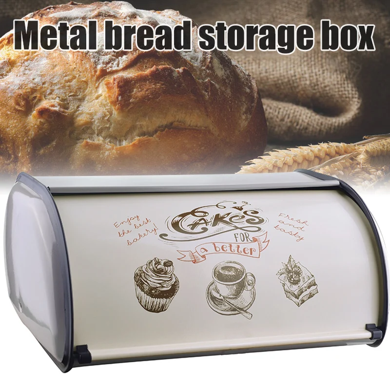 Metal Bread Box With Lid Bin Kitchen Storage Containers Home Kitchen With Roll Top Lid Food Container Home Kitchen Organizer
Metal Bread Box With Lid Bin Kitchen Storage Containers Home Kitchen With Roll Top Lid Food Container Home Kitchen Organizer