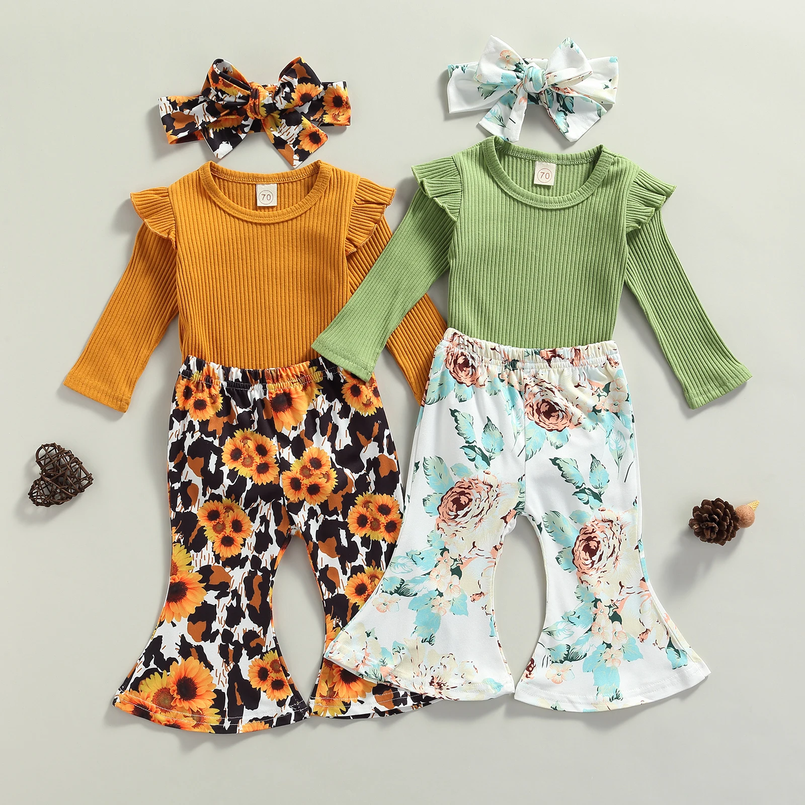 3Pcs Spring Autumn Baby Girls Clothes Set Solid Color Knitted Long Sleeve Romper and Flower Trumpet Pants with Headband
3Pcs Spring Autumn Baby Girls Clothes Set Solid Color Knitted Long Sleeve Romper and Flower Trumpet Pants with Headband