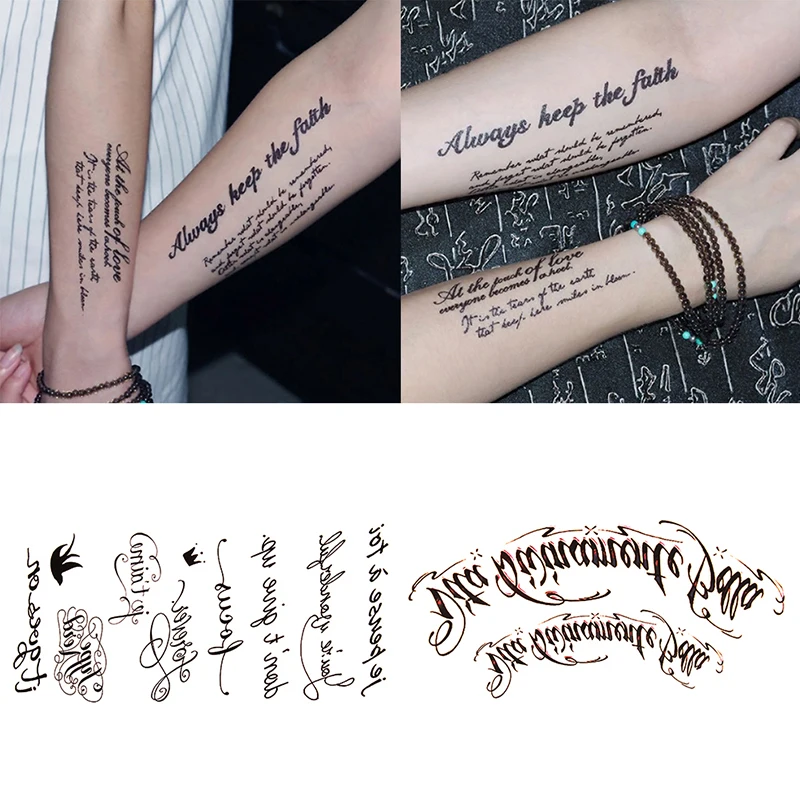 1 Sheet Temporary English Word Tattoo Stickers Black Letters Feather Body Art Tattoos Sticker Waterproof For Temporary Tattoos
1 Sheet Temporary English Word Tattoo Stickers Black Letters Feather Body Art Tattoos Sticker Waterproof For Temporary Tattoos
