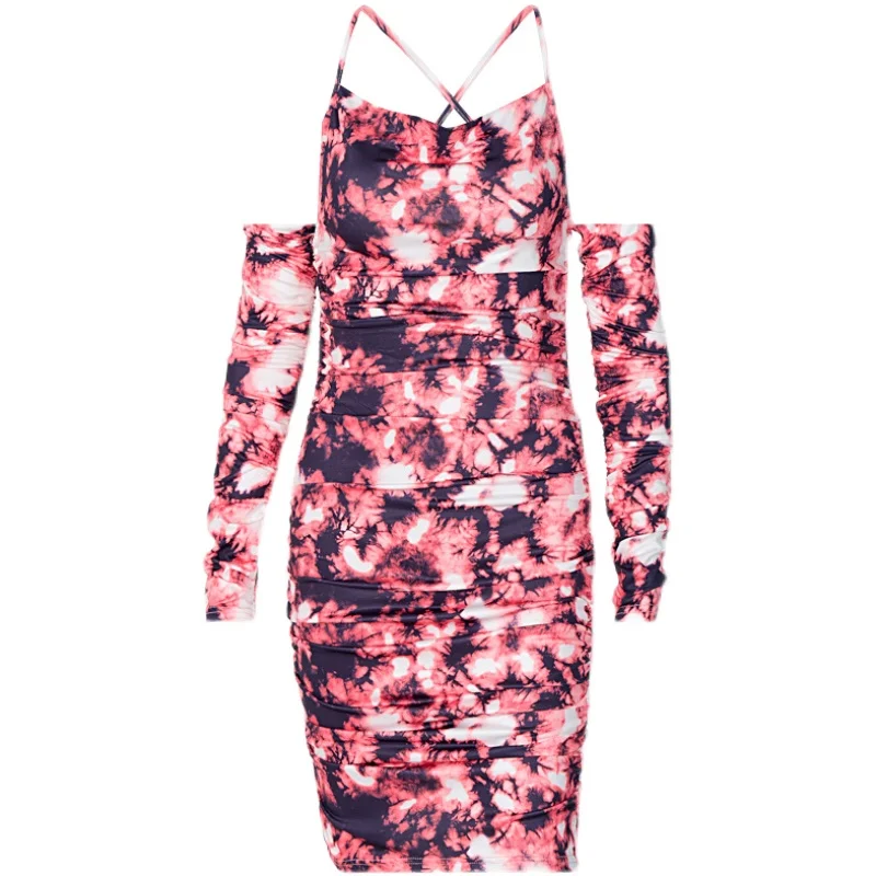 Europe and the United States spring and summer detonation product new condole off-the-shoulder printed long-sleeved dress
Europe and the United States spring and summer detonation product new condole off-the-shoulder printed long-sleeved dress