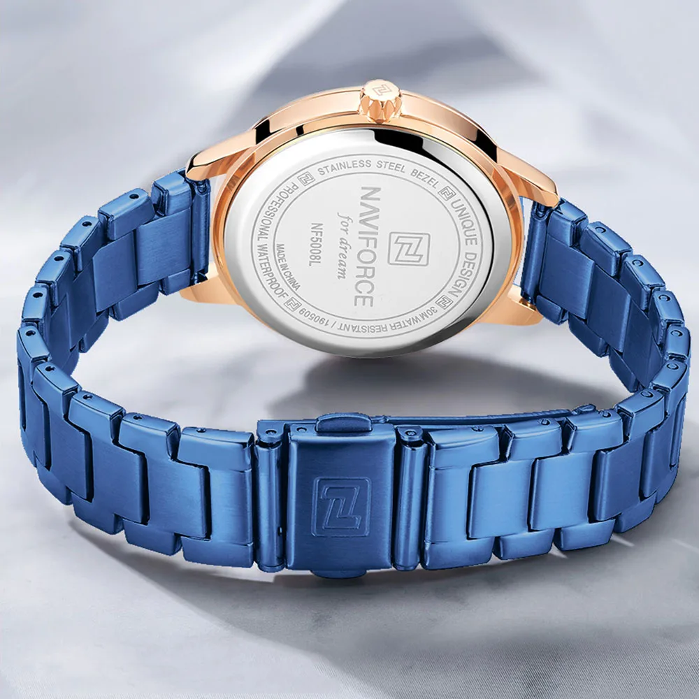 Top Luxury Brand NAVIFORCE Fashion Elegant Watches for Women Casual Simple Stainless Steel Waterproof Ladies Wristwatch Bracelet
Top Luxury Brand NAVIFORCE Fashion Elegant Watches for Women Casual Simple Stainless Steel Waterproof Ladies Wristwatch Bracelet