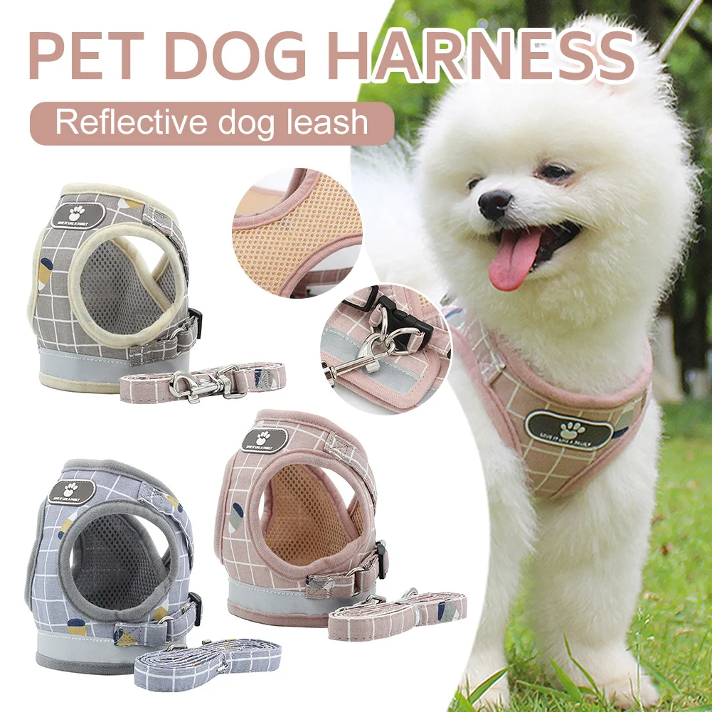 Pet Dog Harness with Leash Breathable Durable Dog Vest Harness with Reflective Straps for Small/Medium Dog Puppy Easy to Control
Pet Dog Harness with Leash Breathable Durable Dog Vest Harness with Reflective Straps for Small/Medium Dog Puppy Easy to Control