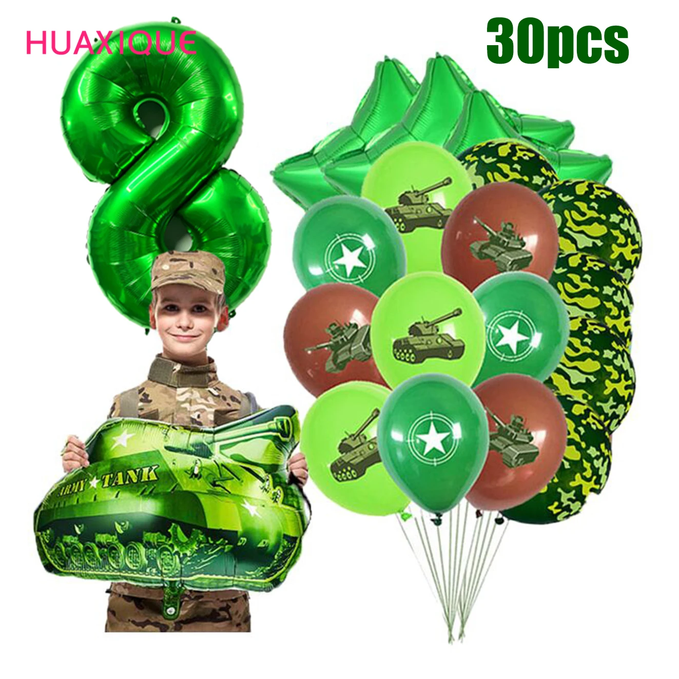 30Pcs Camouflage latex ballons Military Theme Fighter Tank Police Toy Foil Ball Blue Green Printed Balloon Wedding Party Decor
30Pcs Camouflage latex ballons Military Theme Fighter Tank Police Toy Foil Ball Blue Green Printed Balloon Wedding Party Decor