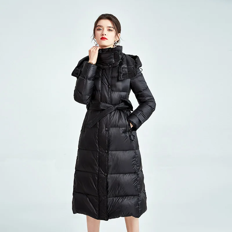 Down Jacket Women Long Winter New 90% White Duck Down Glossy Hooded Coat Clothes
Down Jacket Women Long Winter New 90% White Duck Down Glossy Hooded Coat Clothes