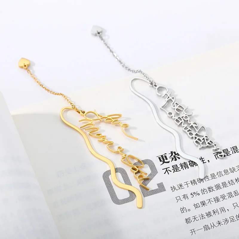Personalized Name Bookmark For Women Fashion stainless steel Gold Chain with heart Custom Name Bookmark for friend Jewelry
Personalized Name Bookmark For Women Fashion stainless steel Gold Chain with heart Custom Name Bookmark for friend Jewelry