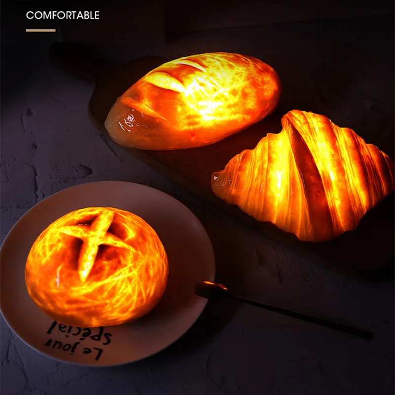 Handmade Bread LED Table Lamp Simulation LED Night Lights Battery Operated Atmosphere Light For Restaurant Kithen Home Decor
Handmade Bread LED Table Lamp Simulation LED Night Lights Battery Operated Atmosphere Light For Restaurant Kithen Home Decor