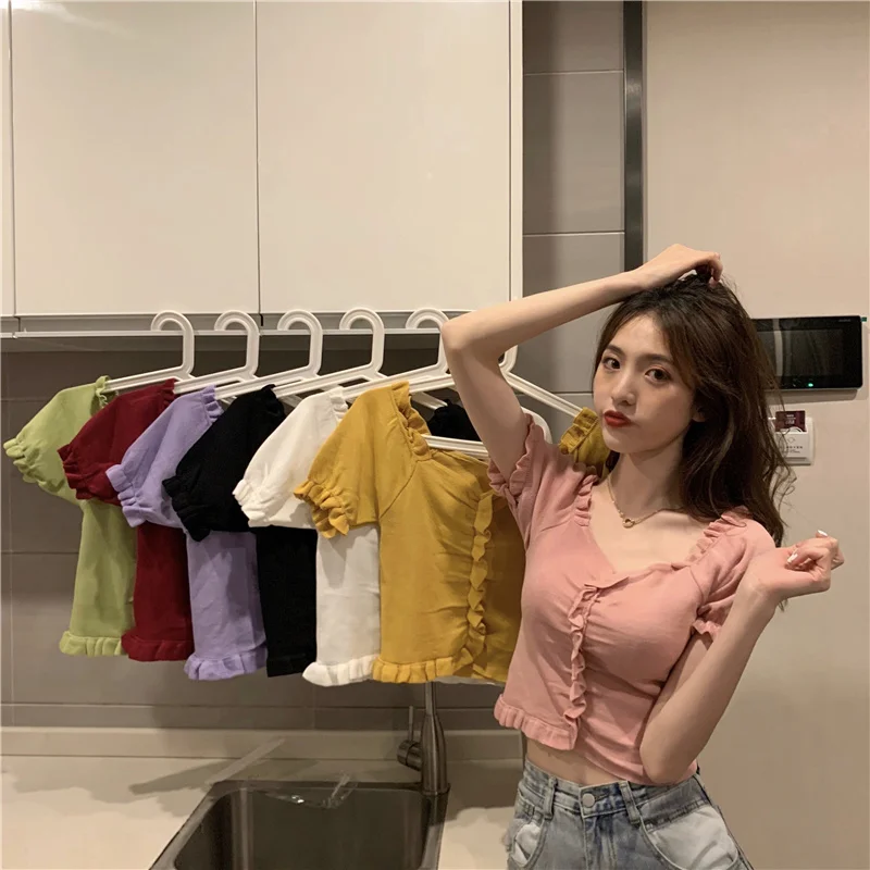 Summer T-shirt Women's Summer Clothes 2021new Fashion T-shirt Shory Style Clothes Design Sense Ins Niche Summer
Summer T-shirt Women's Summer Clothes 2021new Fashion T-shirt Shory Style Clothes Design Sense Ins Niche Summer