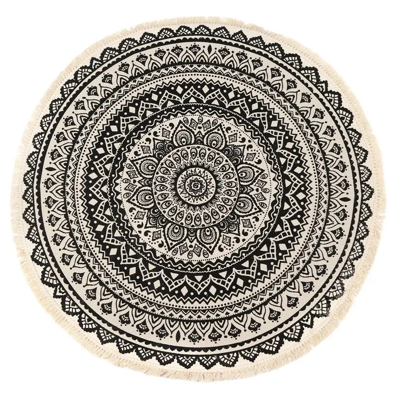 Fashion-Morocco Round Carpet Bedroom Style Tassel Cotton Rug Hand Woven National Classic Tapestry Sofa Floor-ABUX
Fashion-Morocco Round Carpet Bedroom Style Tassel Cotton Rug Hand Woven National Classic Tapestry Sofa Floor-ABUX