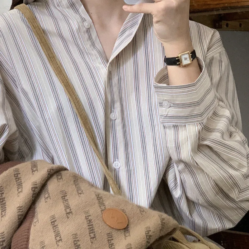 Shirt Women Striped Oversize Spring Ins Chic Panelled Simple Shirts Female Harajuku All-match Stylish Elegant Loose Ulzzang New
Shirt Women Striped Oversize Spring Ins Chic Panelled Simple Shirts Female Harajuku All-match Stylish Elegant Loose Ulzzang New