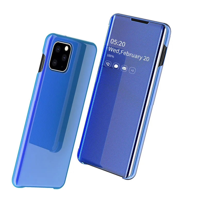 Роскошный чехол книжка для iPhone X XR XS 11 12 Mini Pro Max 6 6S 7 8 Plus умный прозрачный