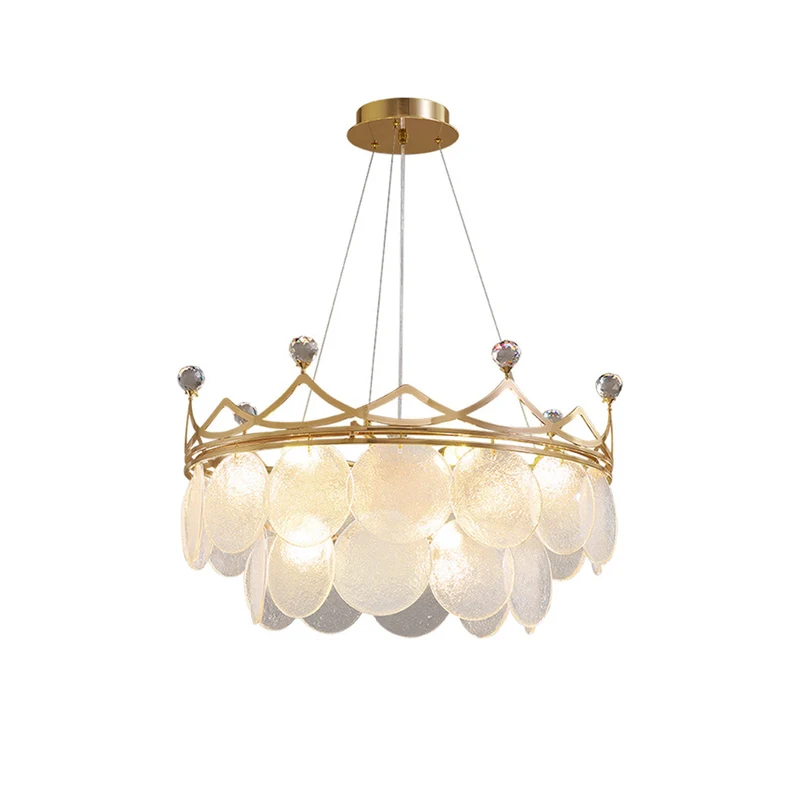 Bedroom Crown Metal Led Pendant Lights Princess Room K9 Crystals Glass Pendant Lamp Art Deco Indoor Lighting Lustre Lamp Fixture 
Bedroom Crown Metal Led Pendant Lights Princess Room K9 Crystals Glass Pendant Lamp Art Deco Indoor Lighting Lustre Lamp Fixture