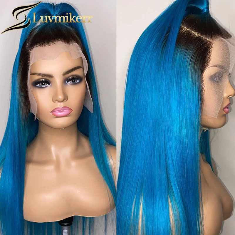 30 Inch Straight Ombre Blue Hd Transparent Lace Wig 13x6 Lace Frontal Wigs Full Human Hair Lace Wig Pre Plucked For Black Women
30 Inch Straight Ombre Blue Hd Transparent Lace Wig 13x6 Lace Frontal Wigs Full Human Hair Lace Wig Pre Plucked For Black Women