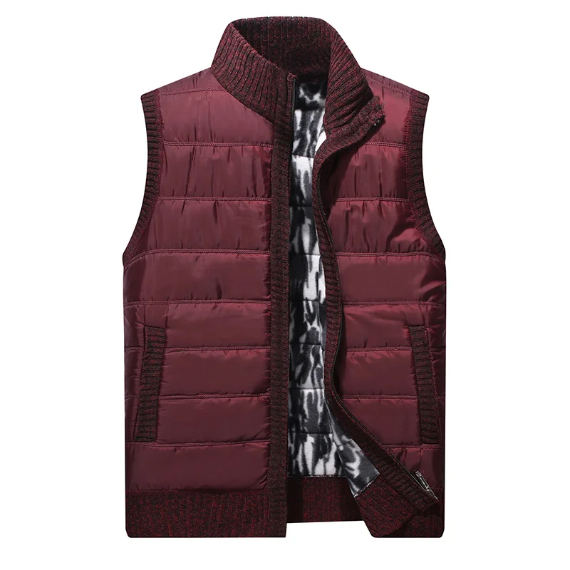 Mens Jacket Sleeveless Vest Knitted Cardaigan Sweater Men Winter Fleece Solid Patchwork Waistcoat For Man Vest Coats Homme 2020
Mens Jacket Sleeveless Vest Knitted Cardaigan Sweater Men Winter Fleece Solid Patchwork Waistcoat For Man Vest Coats Homme 2020