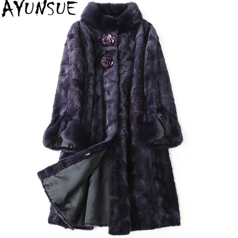 Elegant 100% Real Mink Fur Coat Autumn Winter Women's Fur Coat Casual Mink Fur Collar Jacket Casaco Feminino Gxy883
Elegant 100% Real Mink Fur Coat Autumn Winter Women's Fur Coat Casual Mink Fur Collar Jacket Casaco Feminino Gxy883