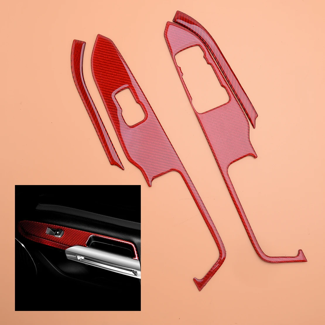 2 шт. стеклоподъемная панель из углеродного волокна для Ford Mustang 2015-2019 
2 шт. стеклоподъемная панель из углеродного волокна для Ford Mustang 2015-2019