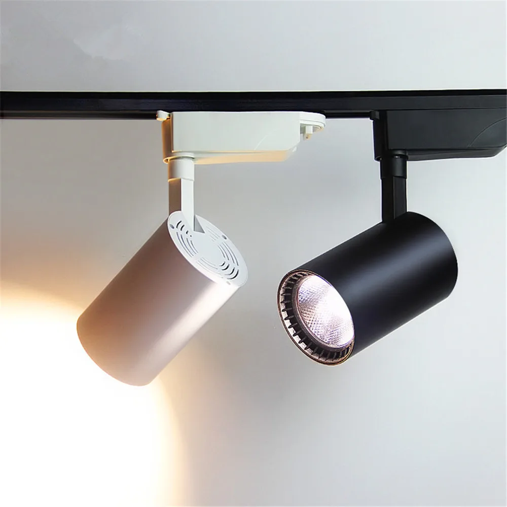 LED Track Light 12W 20W 30W COB Rail Spotlights Lamp Leds Tracking Fixture Spot Lights Bulb for Store Shop Mall Exhibition | Лампы и