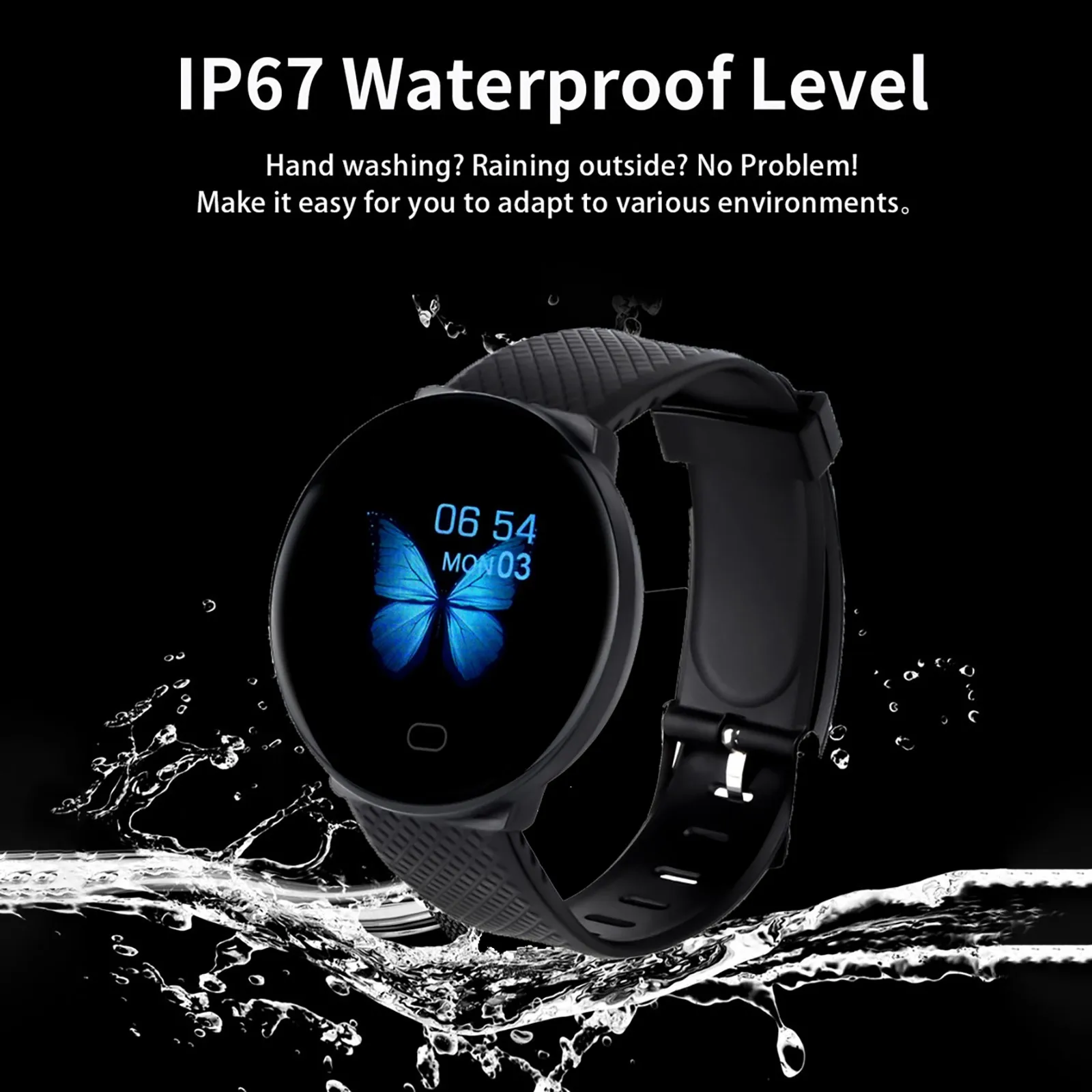 New D19 Smart Watch 1.3-inch women Heart Rate Blood Pressure Health Smartwatch Men Bluetooth Watch Wristband Fitness Tracker 
New D19 Smart Watch 1.3-inch women Heart Rate Blood Pressure Health Smartwatch Men Bluetooth Watch Wristband Fitness Tracker