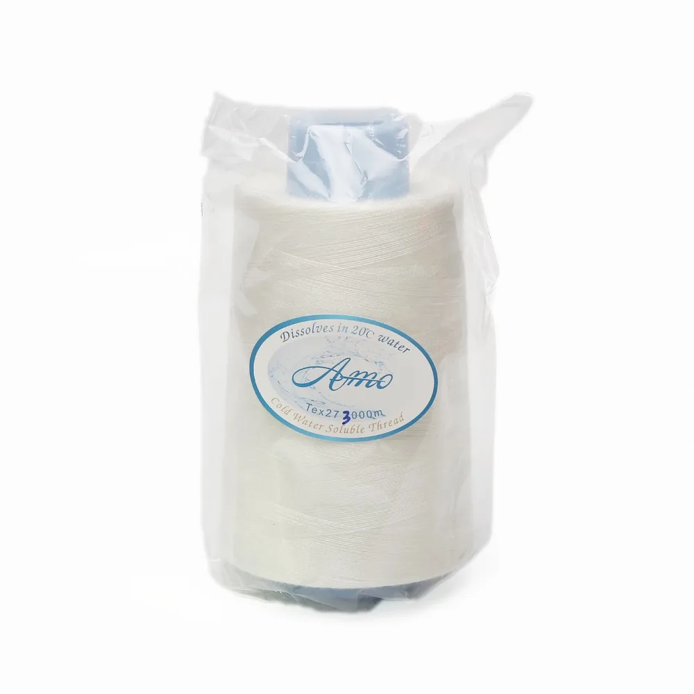 YY 40S/2 27 1000M Per cone 20 centigrade cold water soluble sewing thread PVA Dissolve Vanish Thread for temporary basting
YY 40S/2 27 1000M Per cone 20 centigrade cold water soluble sewing thread PVA Dissolve Vanish Thread for temporary basting