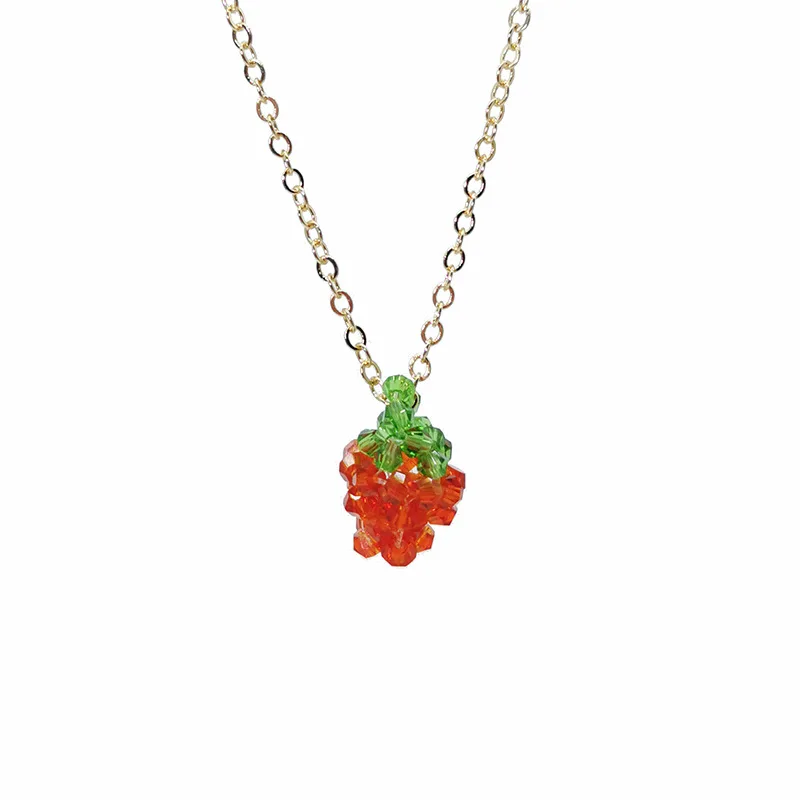 Crystal Charm Handmade Beaded Fruit Clavicle Chain Pendant Necklace for Women Jewelry Gift
Crystal Charm Handmade Beaded Fruit Clavicle Chain Pendant Necklace for Women Jewelry Gift