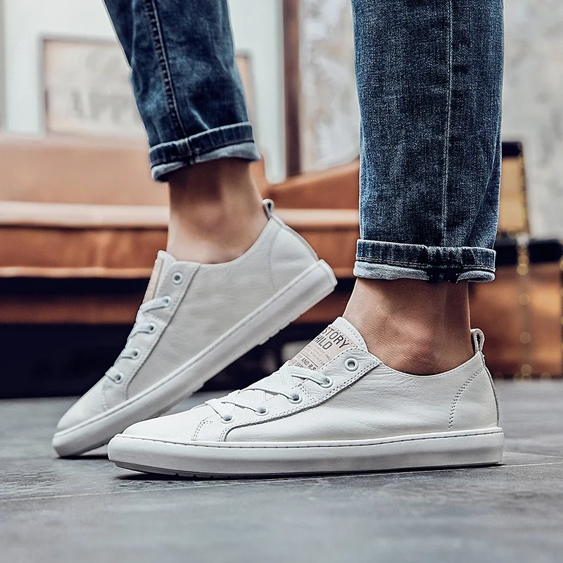New Men's Shoes New Casual Shoes Men's Leather Flat Shoes with Low-cut Sneakers Small White Shoes Breathable Size 38-44 Men *
New Men's Shoes New Casual Shoes Men's Leather Flat Shoes with Low-cut Sneakers Small White Shoes Breathable Size 38-44 Men *