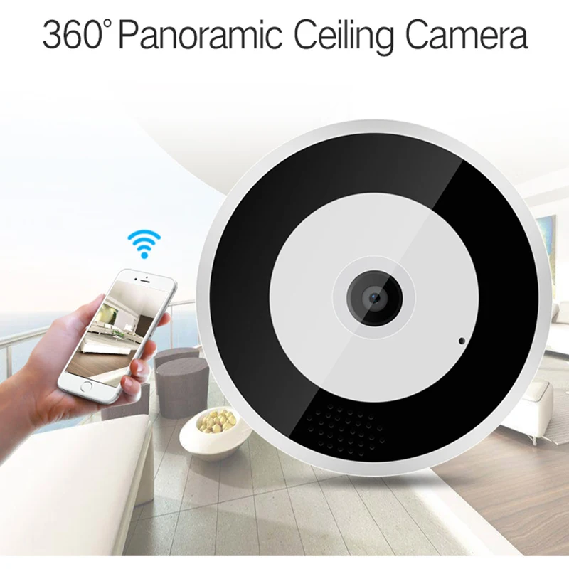 Панорамная ip камера 360 ° Wifi 1080P домашняя беспроводная Облачное хранилище VR рыбий