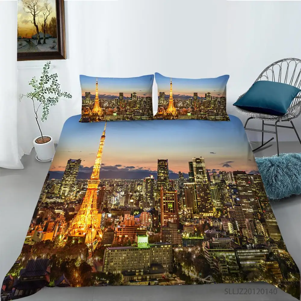 Paris Night View Duvet Cover Set Microfiber Paris Tower City Lights Bedding Pillowcase Double King Size Home Decoration
Paris Night View Duvet Cover Set Microfiber Paris Tower City Lights Bedding Pillowcase Double King Size Home Decoration