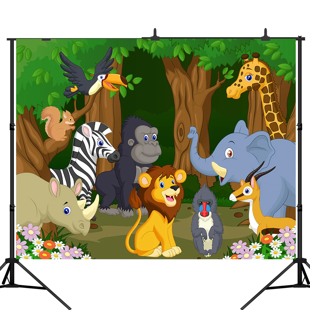 Lyavshi Jungle Safari Themed photography backdrops Animals Birthday Party Banner Baby Kids Portrait Photo Background
Lyavshi Jungle Safari Themed photography backdrops Animals Birthday Party Banner Baby Kids Portrait Photo Background