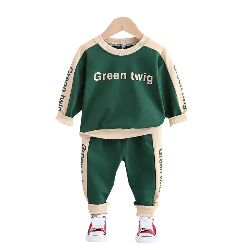 Baby Boy Clothes New Children Long Sleeve Suit Girl Round Collar 2 Piece Set Outfits Kids Sweater Sports Casual Sportswear | Мать и