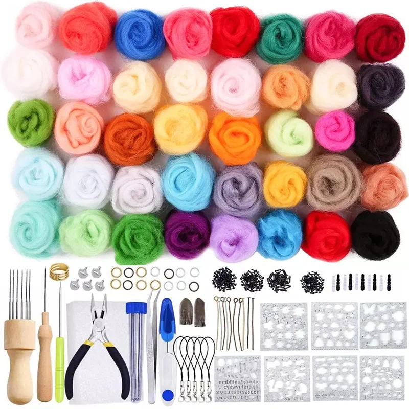 LMDZ Needle Felting Starter Kit, Needle Felting Tools 40 Colors Wool Roving with Wool Needles, Needle Felting Needles
LMDZ Needle Felting Starter Kit, Needle Felting Tools 40 Colors Wool Roving with Wool Needles, Needle Felting Needles