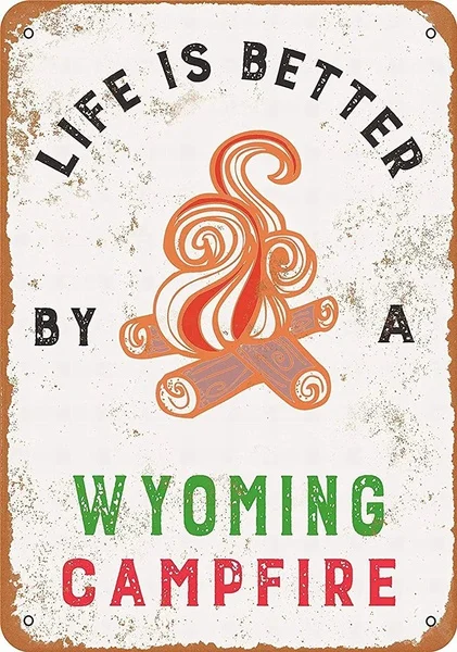 Wyoming Campfire Tin Sign art wall decoration,vintage aluminum retro metal sign,iron painting vintage decoration sign
Wyoming Campfire Tin Sign art wall decoration,vintage aluminum retro metal sign,iron painting vintage decoration sign