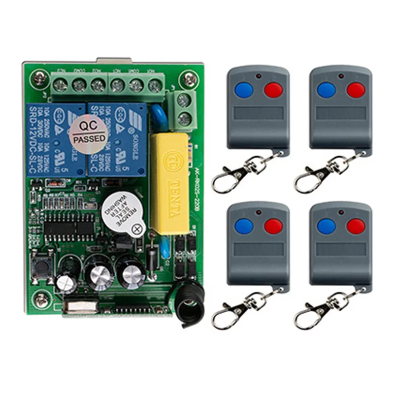 AC 220V 2CH Channels 2CH RF Wireless Remote Control Switch System,315/433 MHz Transmitter and Receiver/Garage Doors/ lamp 
AC 220V 2CH Channels 2CH RF Wireless Remote Control Switch System,315/433 MHz Transmitter and Receiver/Garage Doors/ lamp
