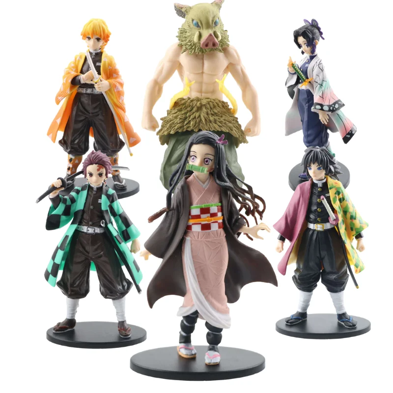 

Anime Figure Demon Slayer 16CM Kamado Tanjirou Nezuko Action Figures PVC Model Toys Rengoku Kyoujurou Kimetsu No Yaiba