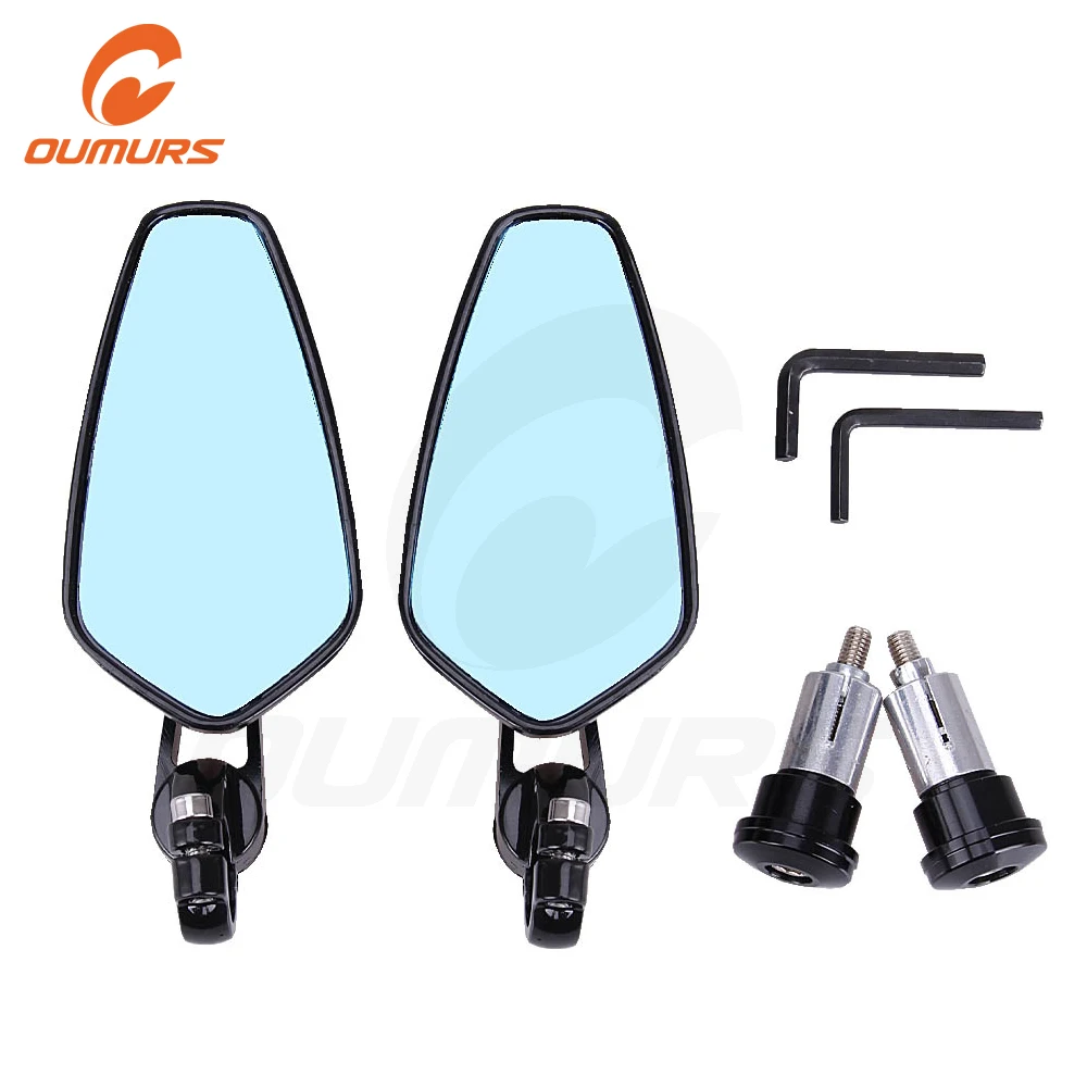 OUMURS 2PCS Motorcycle Aluminum 7/8" 22mm Bar End Side Rearview Mirror Black Universal Motorbike Handlebar Rear View Mirrors
OUMURS 2PCS Motorcycle Aluminum 7/8" 22mm Bar End Side Rearview Mirror Black Universal Motorbike Handlebar Rear View Mirrors
