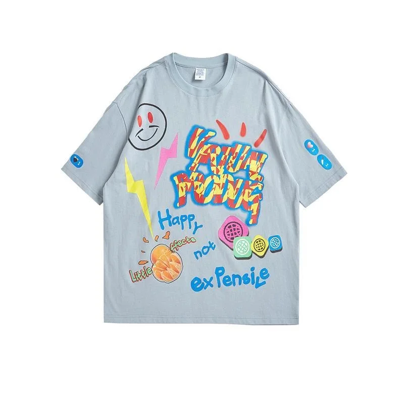 Street Tees Hip Hop Letter Graffiti Short Sleeve T-shirt for Men Chic Oversized Tshirst Women Leisure Versatile Print Tops
Street Tees Hip Hop Letter Graffiti Short Sleeve T-shirt for Men Chic Oversized Tshirst Women Leisure Versatile Print Tops