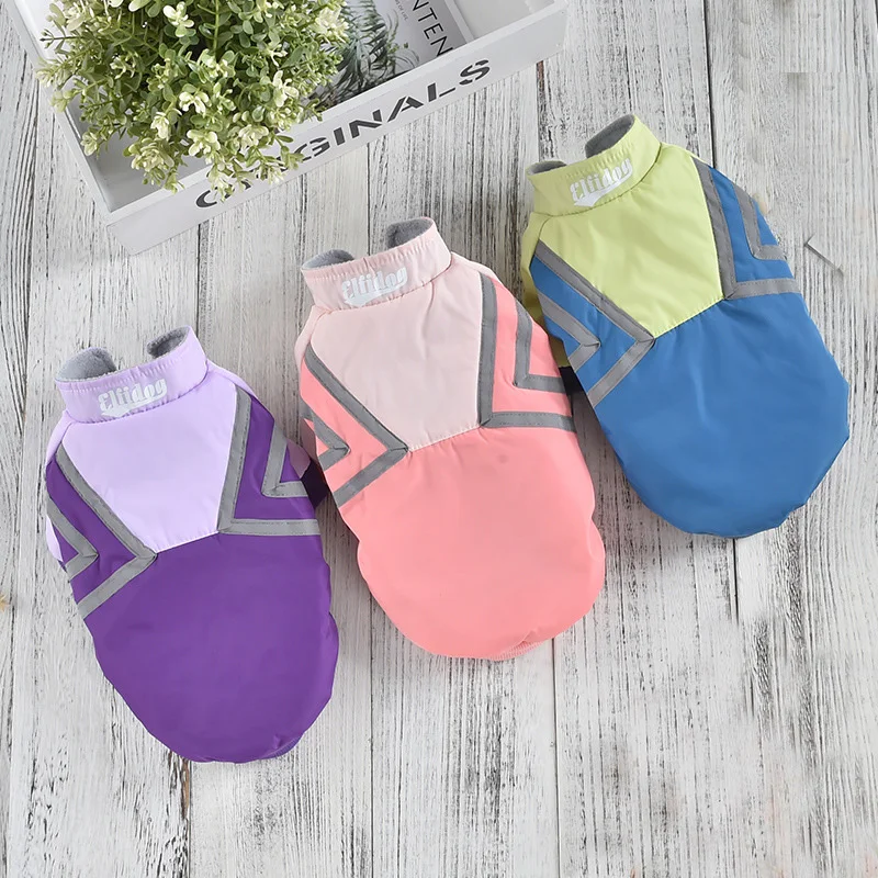 2021 New Pet Clothes Autumn And Winter Clothes Thickened Puppy Reflective Strip Splicing Coat Clothing Wholesale
2021 New Pet Clothes Autumn And Winter Clothes Thickened Puppy Reflective Strip Splicing Coat Clothing Wholesale
