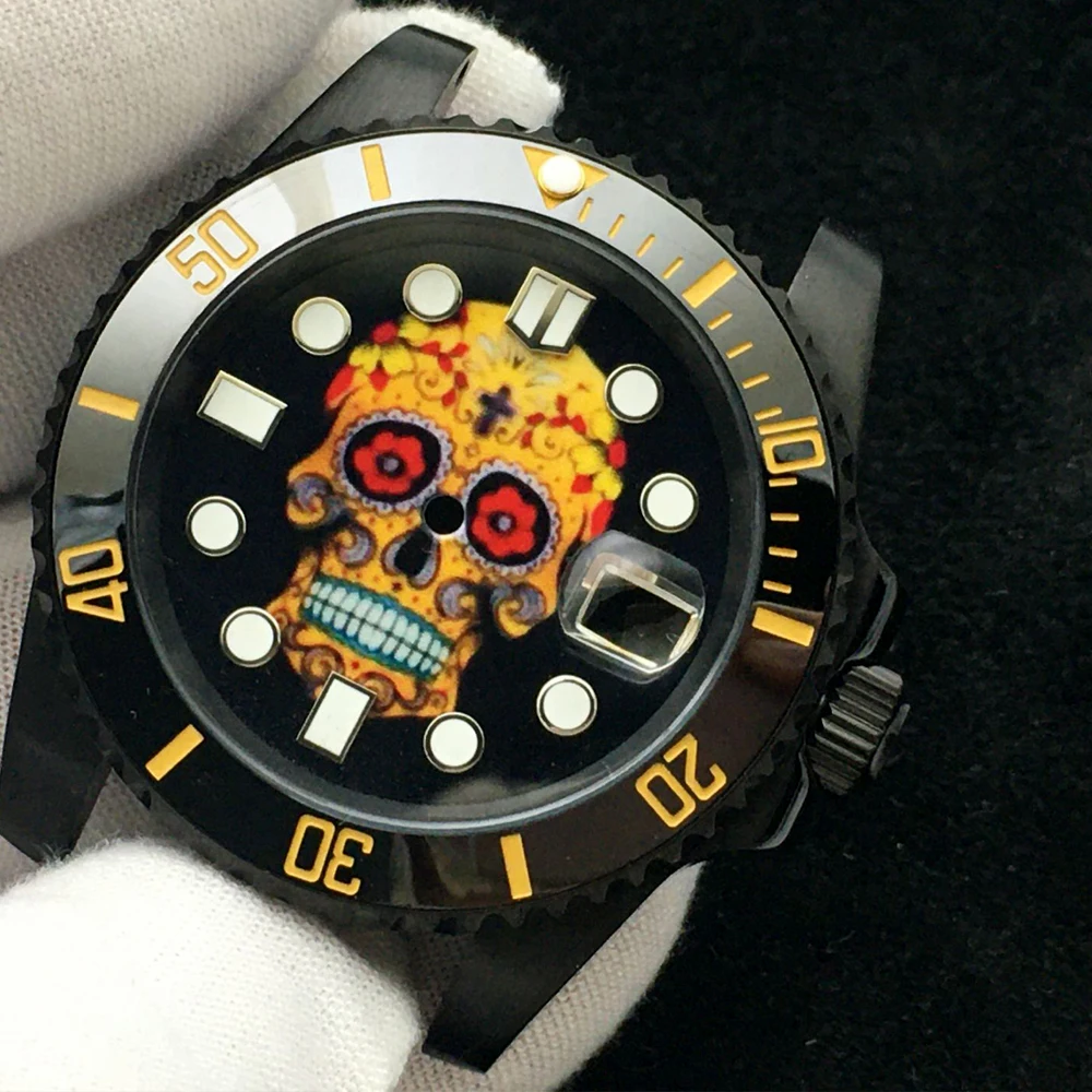 For Seiko Stainless Steel Coated Case Ceramic Bezel Luminous Watch case Skull Dial Watch Accessories
For Seiko Stainless Steel Coated Case Ceramic Bezel Luminous Watch case Skull Dial Watch Accessories