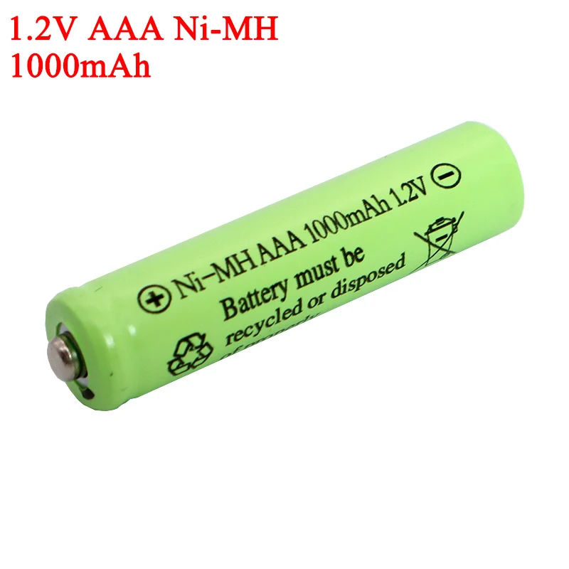 AAA 1.2v NI-Mh Batteries 1000mAh Rechargeable ni mh Battery 1.2V Ni-Mh aaa For Electric remote Control car Toy RC ues
AAA 1.2v NI-Mh Batteries 1000mAh Rechargeable ni mh Battery 1.2V Ni-Mh aaa For Electric remote Control car Toy RC ues