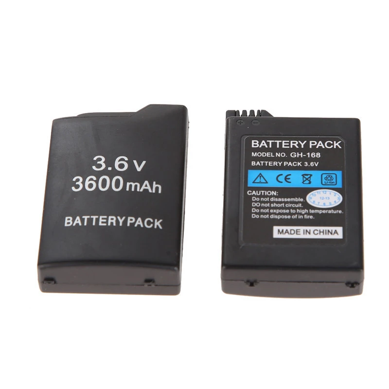 

2pcs Replacement Battery Pack For Sony PSP1000 Controller 3.6V 3600mAh Li-ion Rechargeable Bateria for Sony PSP 1000 Gamepad