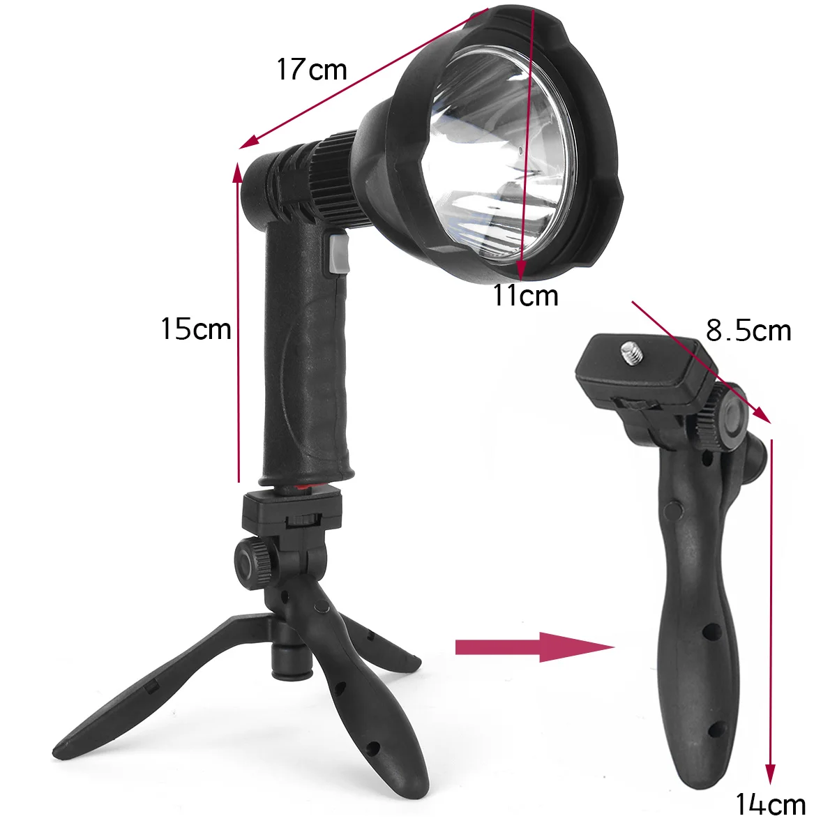 15W 6000mAh Handheld Camping Spotlight USB Rechargeable Flashlight Torches Outdoor Power Bank Camping lantern
15W 6000mAh Handheld Camping Spotlight USB Rechargeable Flashlight Torches Outdoor Power Bank Camping lantern