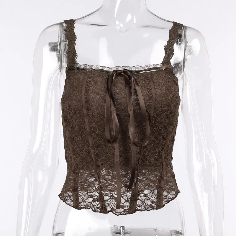 Sexy Women Summer Solid Corset Hollowed Out With Lace Slim Fitting Waistcoat Straight Collar Super Short Open Back Y2K Tube Crop
Sexy Women Summer Solid Corset Hollowed Out With Lace Slim Fitting Waistcoat Straight Collar Super Short Open Back Y2K Tube Crop
