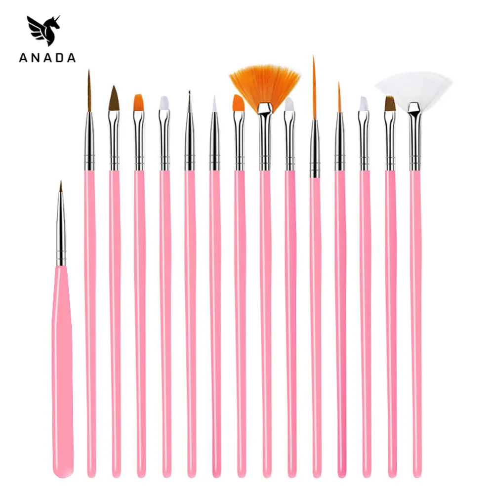 ANADA 15pcs Nail Art UV Gel Brush Set Pen Crystal Painting Drawing Carving Pen Manicure Tool Nail Brush Set
ANADA 15pcs Nail Art UV Gel Brush Set Pen Crystal Painting Drawing Carving Pen Manicure Tool Nail Brush Set