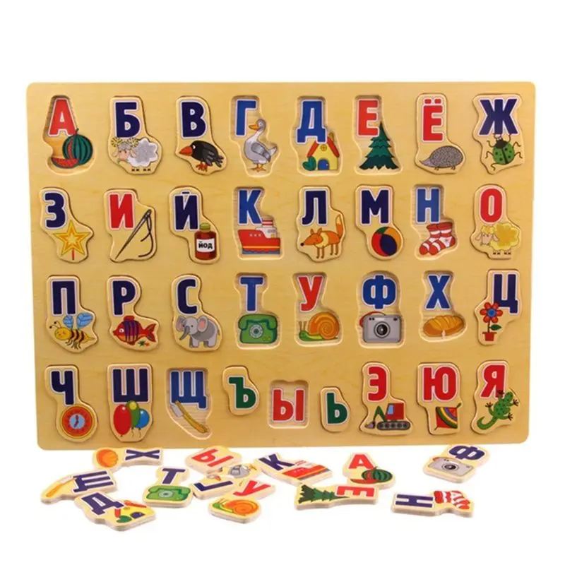 39*29CM Large Puzzle Wooden Toys Russian Alphabet Puzzles Toys for Children Alphabet Grasp Board Kids Educational Developing Toy
39*29CM Large Puzzle Wooden Toys Russian Alphabet Puzzles Toys for Children Alphabet Grasp Board Kids Educational Developing Toy