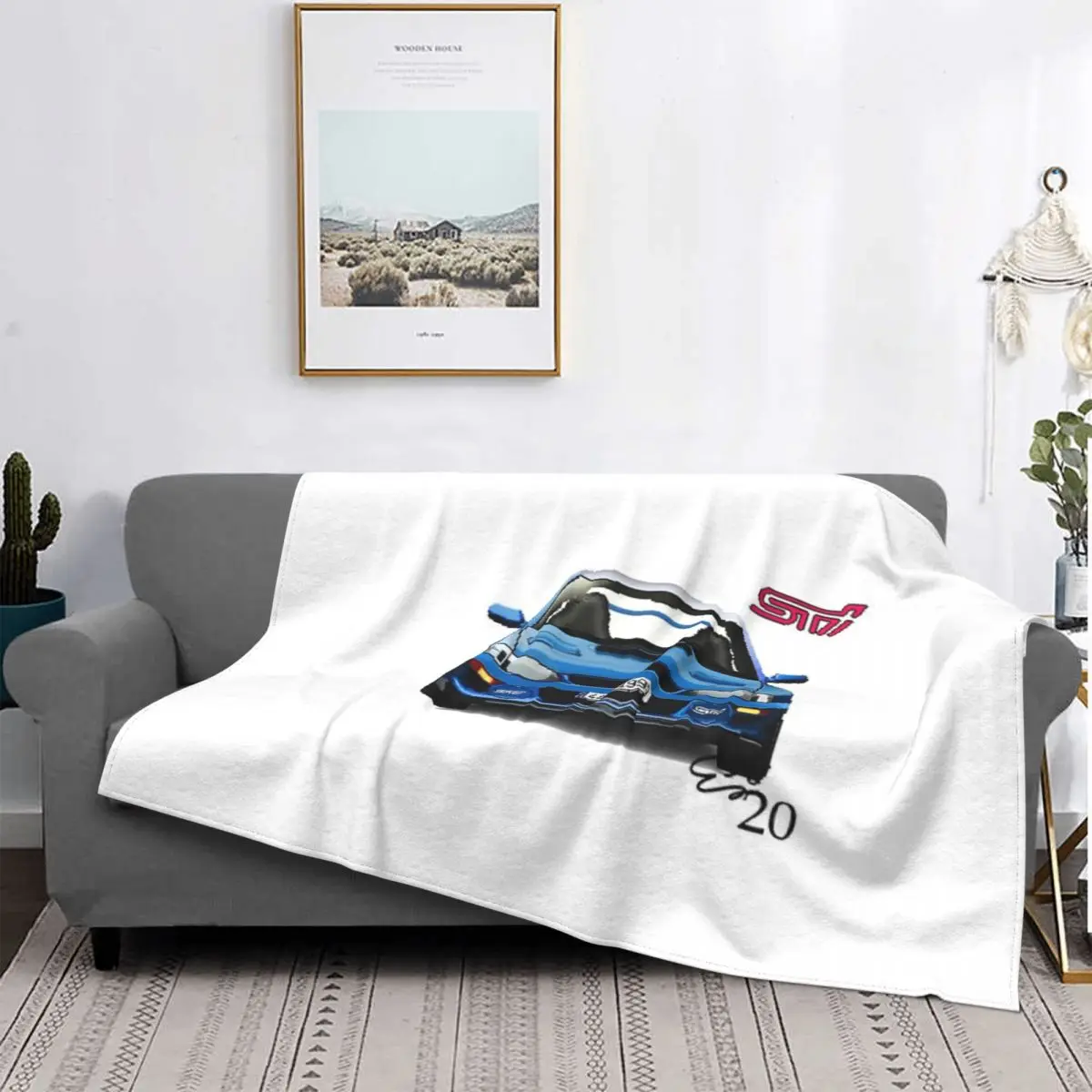 

Manta de Subaru Impreza Wrx Sti 22B '99, colcha para cama, manta de lana a cuadros de Anime, manta para cama