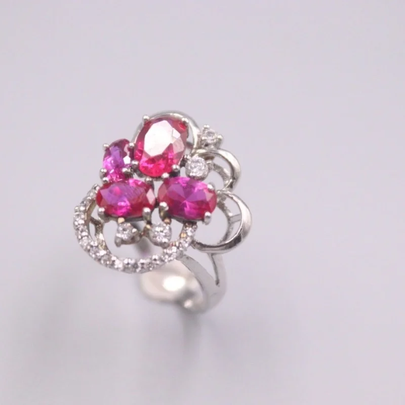 Genuine/Original Silver 925 Sterling Silver Ring for Weddings Eternity for Women Ladies Rose Red Flower Gemstone Diamond Ring 
Genuine/Original Silver 925 Sterling Silver Ring for Weddings Eternity for Women Ladies Rose Red Flower Gemstone Diamond Ring